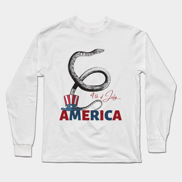 4th of July, Independence day USA Long Sleeve T-Shirt by Sam D